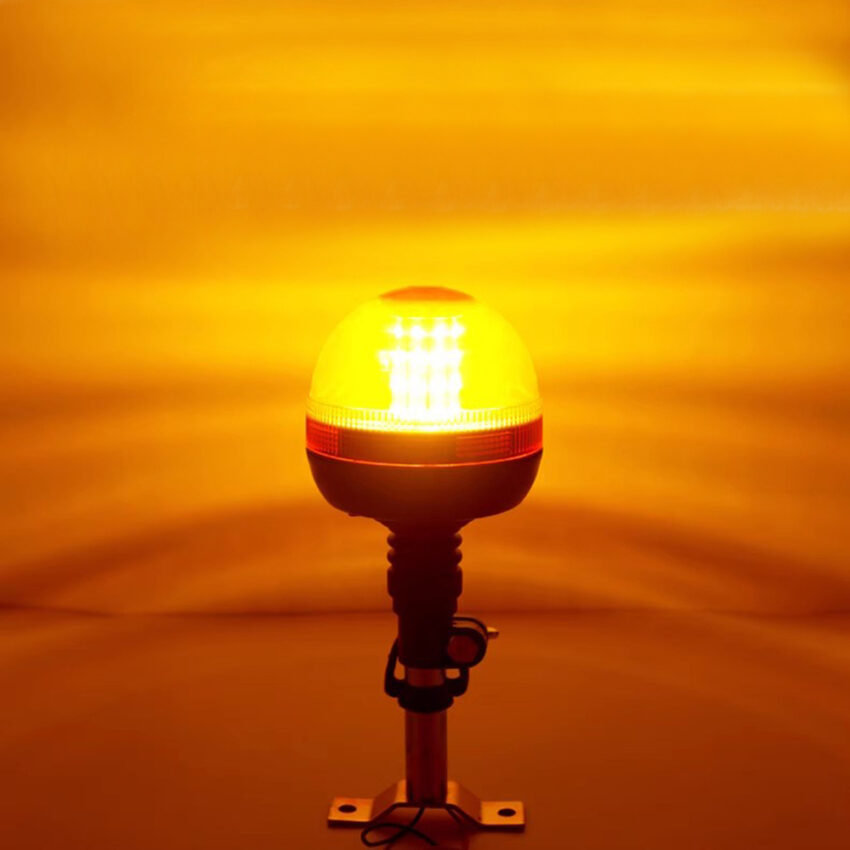 Amber Flashing Strobe Warning Light - 10-110V, 30 LED, For Forklifts, Trucks, & Emergency Vehicles